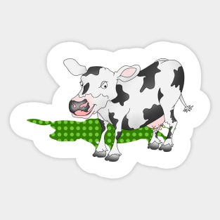 Cow Casting a Green Shadow Sticker